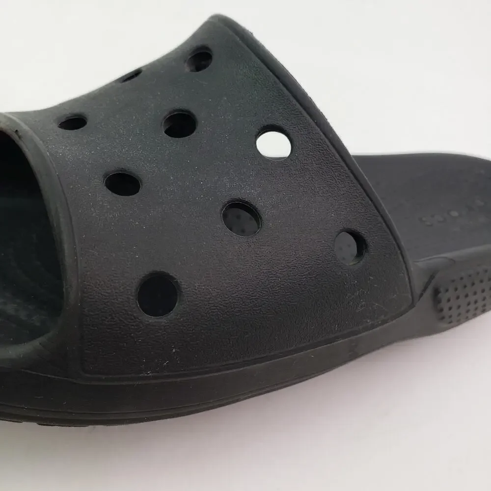 Crocs Classic Slide Youth Size 4Y Black Slip On Comfort Slide Sandals